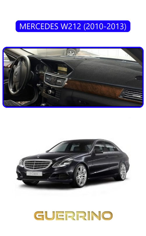 Mercedes W212 2010-2013Torpido Koruma Halısı Mavi Kenar