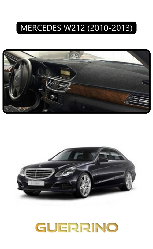 Mercedes W212 2010-2013Torpido Koruma Halısı Siyah Kenar