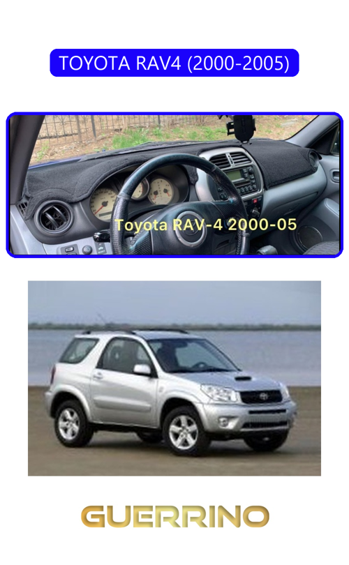Toyota Rav4 (2000-2005)Torpido Koruma Halısı Mavi Kenar
