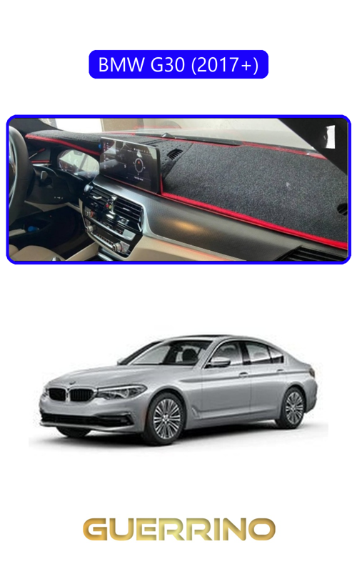 Bmw G30 G31 G38 2017+Torpido Koruma Halısı Mavi Kenar