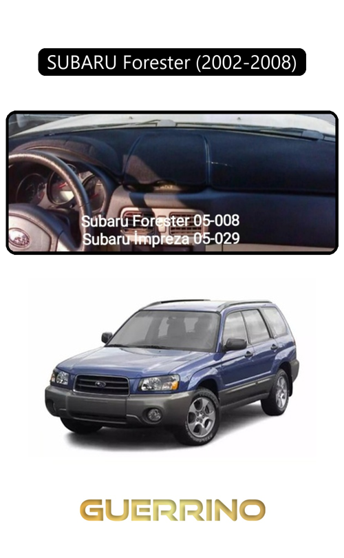 Subaru Forester (2002-2008)Torpido Koruma Halısı Siyah Kenar