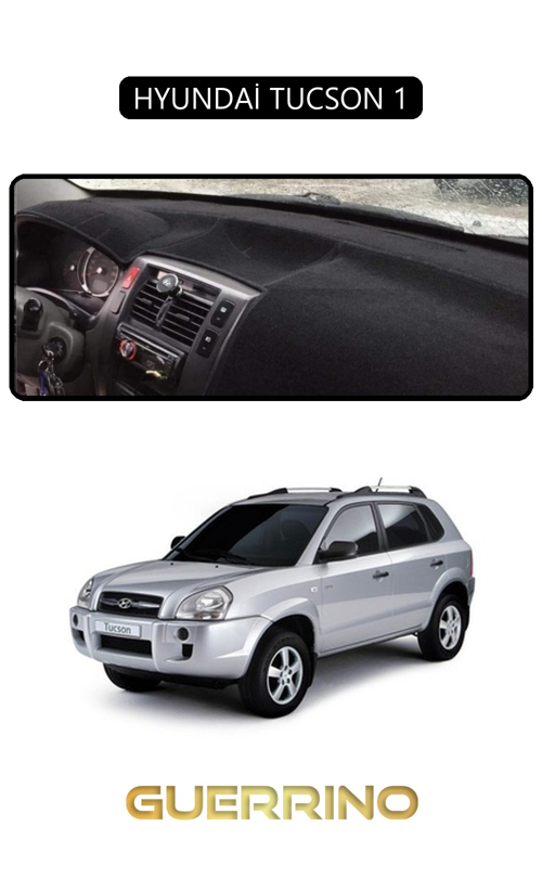Hyundai Tucson 1Torpido Koruma Halısı Siyah Kenar