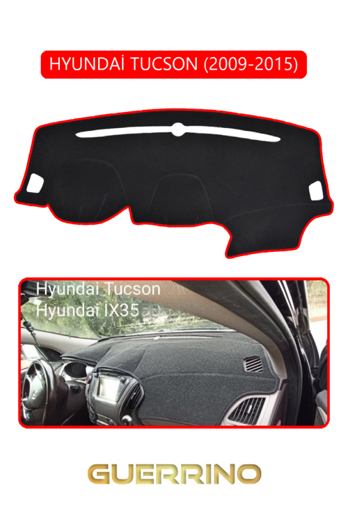 Hyundai Tucson 2009-2015Torpido Koruma Halısı Kırmızı Kenar