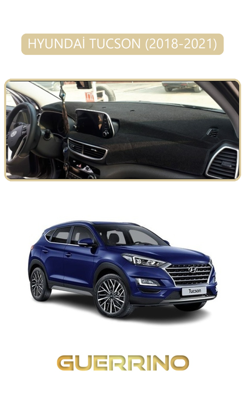Hyundai Tucson 2018-2021Torpido Koruma Halısı Bej Kenar