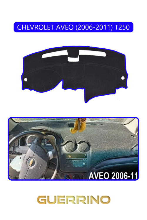 Chevrolet Aveo 2006-2011 T250Torpido Koruma Halısı Mavi Kenar