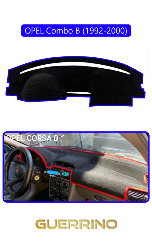 Opel Corsa B  Combo B (1992-2000)Torpido Koruma Halısı Mavi Kenar