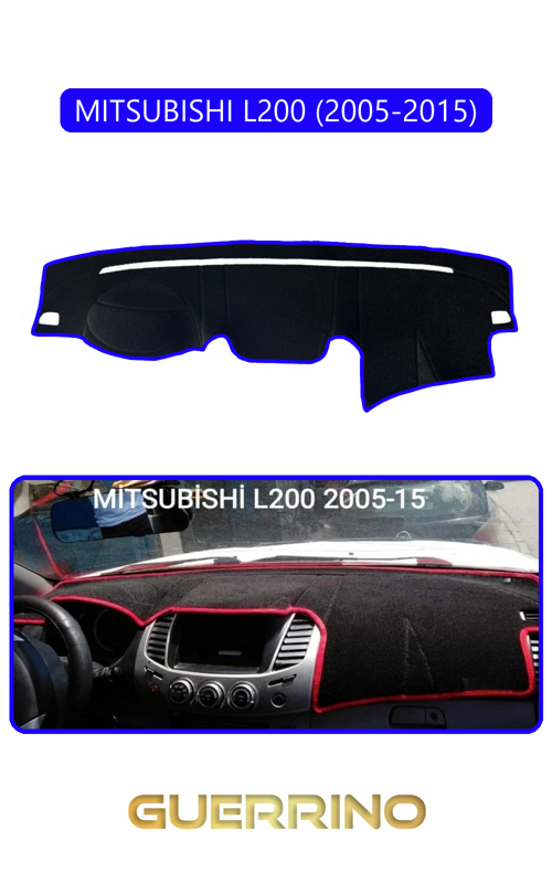 Mıtsubıshı L200 2005-2015Torpido Koruma Halısı Mavi Kenar