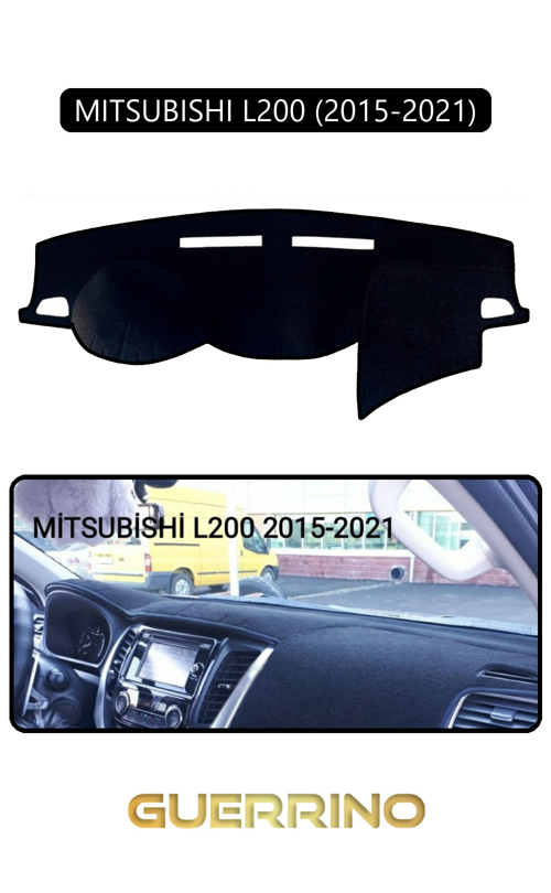 Mıtsubıshı L200 2015-2021Torpido Koruma Halısı Siyah Kenar
