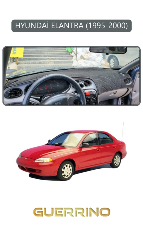 Hyundai Elantra 1995-2000Torpido Koruma Halısı Gri Kenar