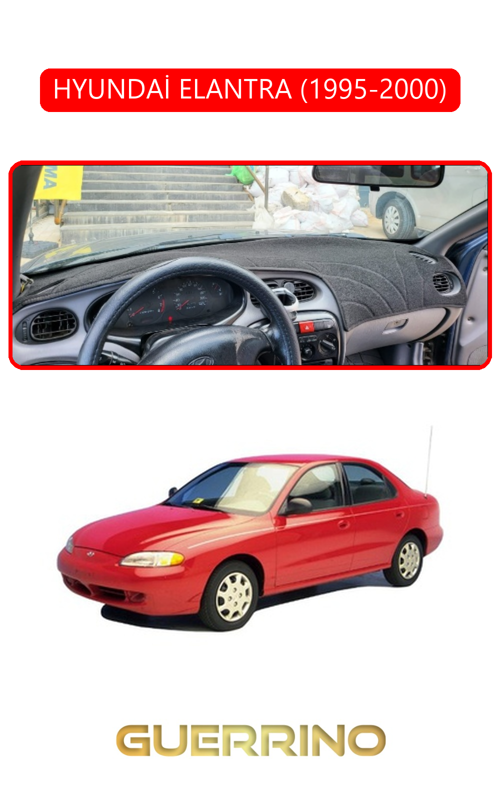 Hyundai Elantra 1995-2000Torpido Koruma Halısı Kırmızı Kenar