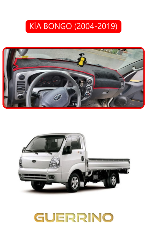 Kia Bongo 2004-2019Torpido Koruma Halısı Kırmızı Kenar
