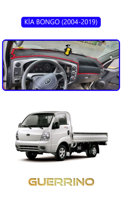 Kia Bongo 2004-2019Torpido Koruma Halısı Mavi Kenar