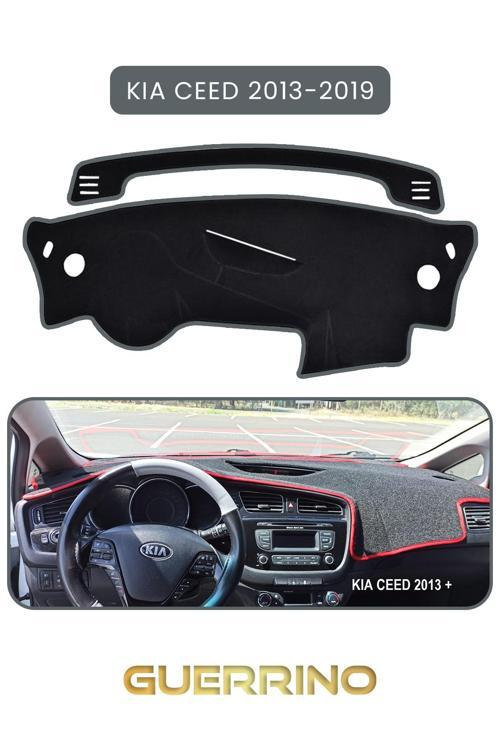 Kia Ceed 2013-2019Torpido Koruma Halısı Gri Kenar