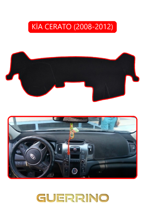 Kia Cerato 2008-2012Torpido Koruma Halısı Kırmızı Kenar