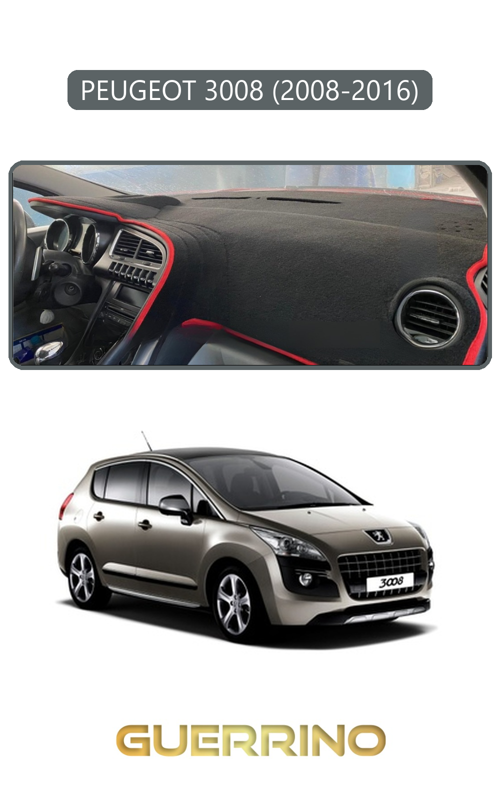 Peugeot 3008 (2008-2016)Torpido Koruma Halısı Gri Kenar