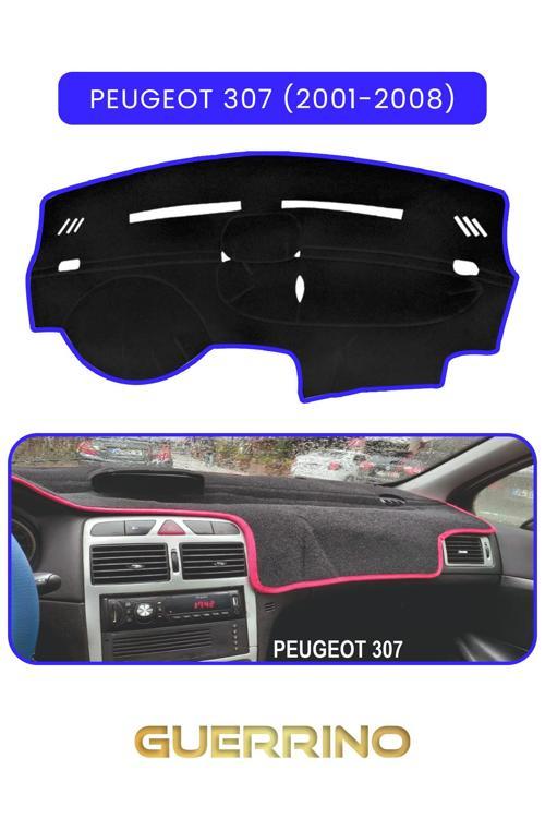 Peugeot 307 (2001-2008)Torpido Koruma Halısı Mavi Kenar