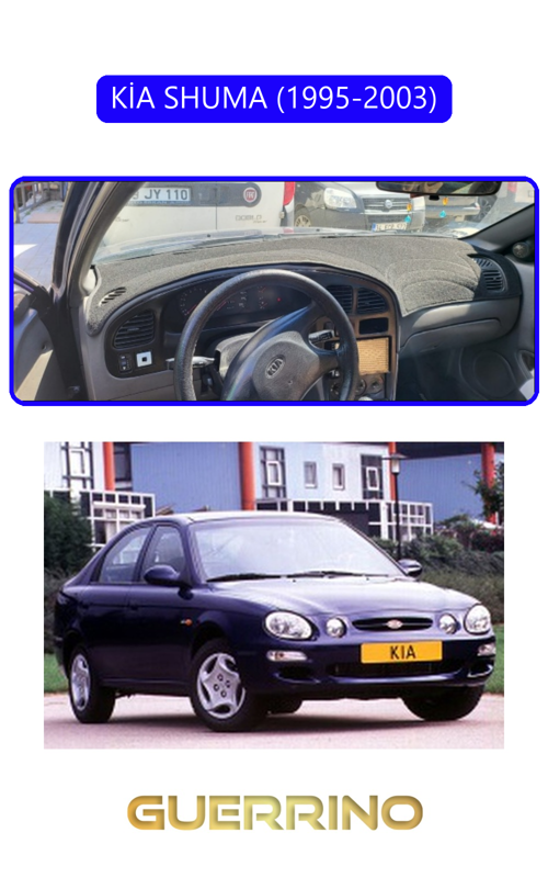 Kia Shuma 1995-2003Torpido Koruma Halısı Mavi Kenar