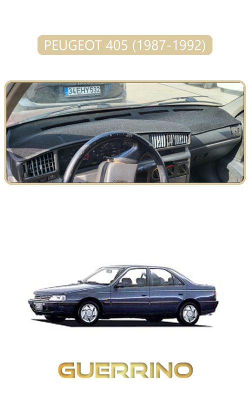 Peugeot 405 (1987-1992) ;Torpido Koruma Halısı Bej Kenar