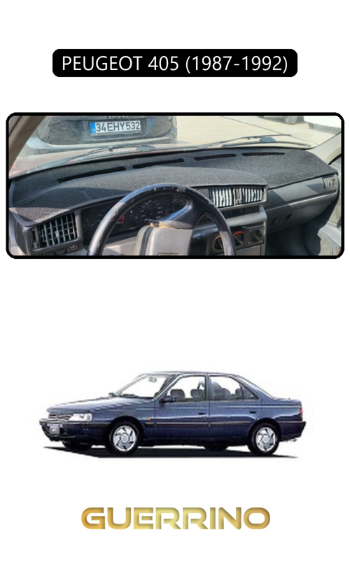 Peugeot 405 (1987-1992) ;Torpido Koruma Halısı Siyah Kenar