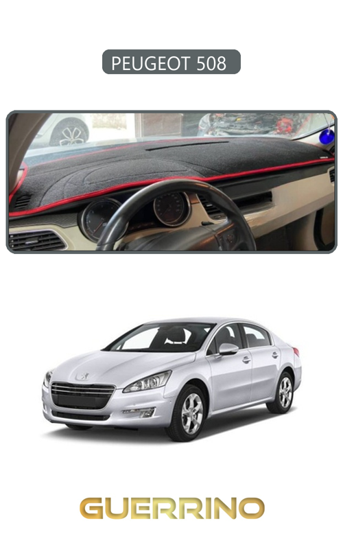 Peugeot 508 Torpido Koruma Halısı Gri Kenar