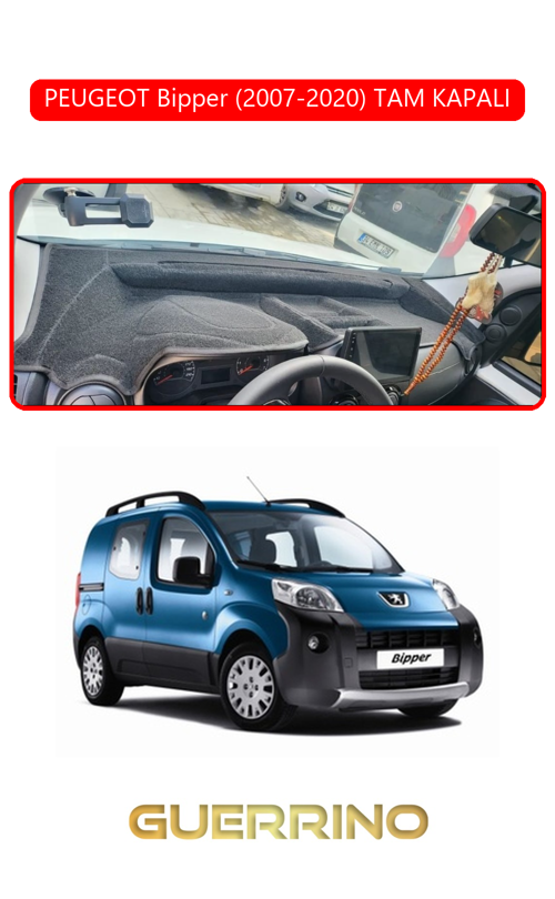 Peugeot Bipper (2007-2020) Tam Kapalıtorpido Koruma Halısı Kırmızı Kenar