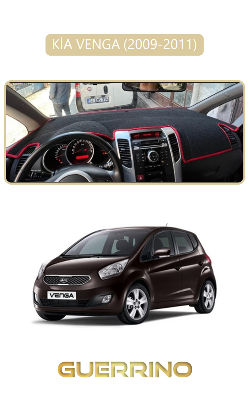 Kia Venga 2009-2011Torpido Koruma Halısı Bej Kenar