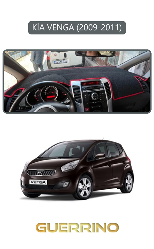 Kia Venga 2009-2011Torpido Koruma Halısı Gri Kenar