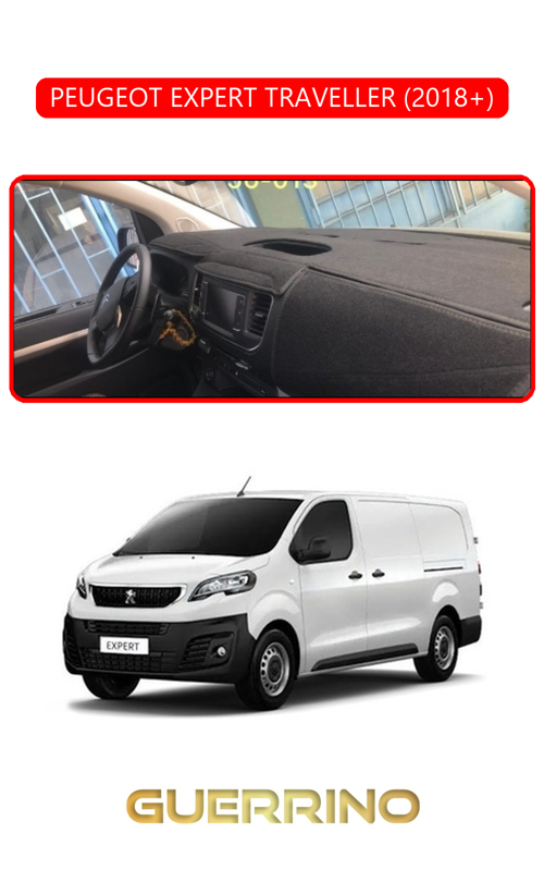 Peugeot Expert Traveller 2018+Torpido Koruma Halısı Kırmızı Kenar