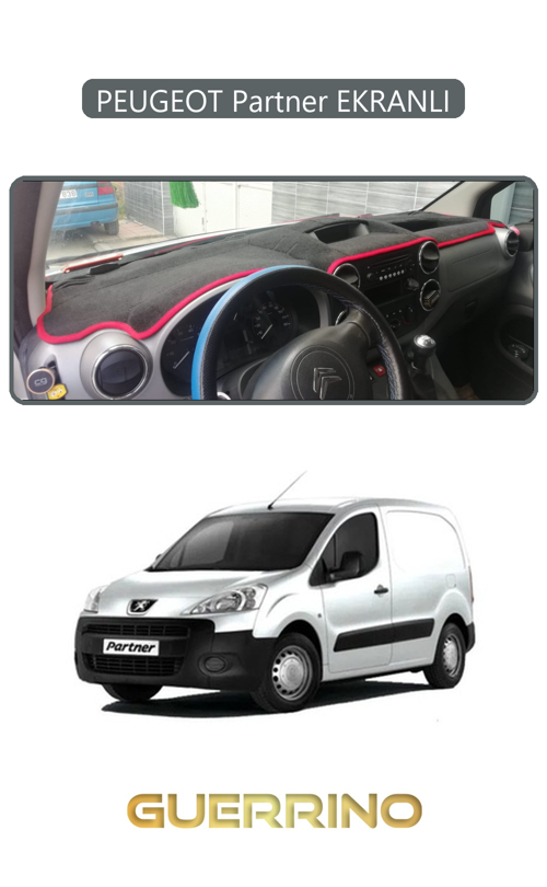 Peugeot Partner Ekranlıtorpido Koruma Halısı Gri Kenar