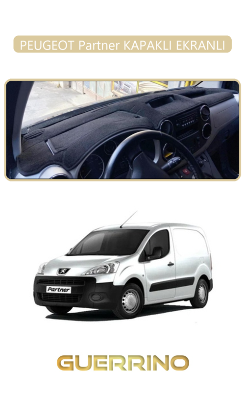 Peugeot Partner Kapaklı Ekranlıtorpido Koruma Halısı Bej Kenar