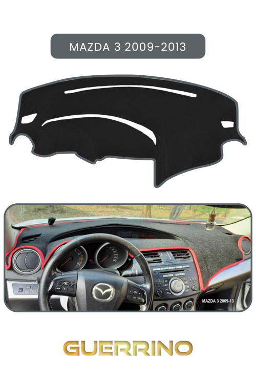Mazda 3 2009-2013Torpido Koruma Halısı Gri Kenar