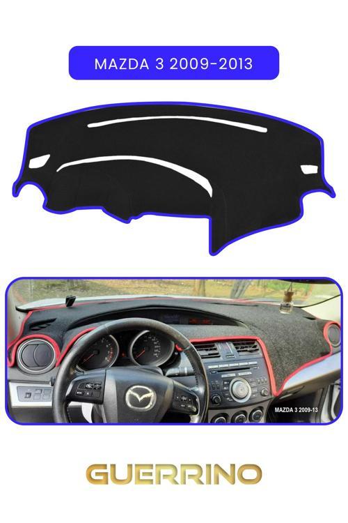 Mazda 3 2009-2013Torpido Koruma Halısı Mavi Kenar
