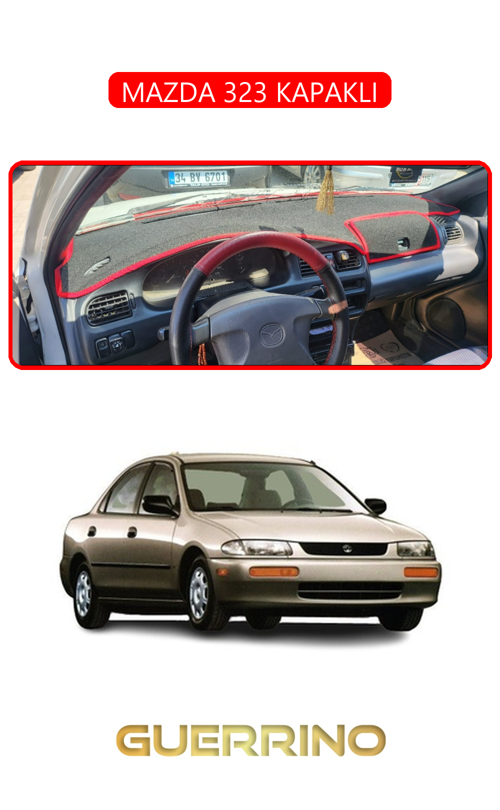 Mazda 323 Kapaklıtorpido Koruma Halısı Kırmızı Kenar