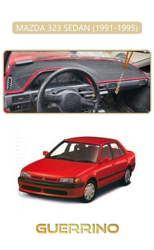 Mazda 323 Sedan 1991-1995Torpido Koruma Halısı Bej Kenar