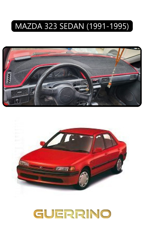 Mazda 323 Sedan 1991-1995Torpido Koruma Halısı Siyah Kenar