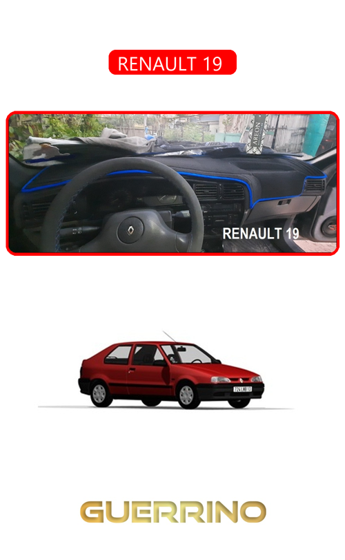 Renault 19 Torpido Koruma Halısı Kırmızı Kenar