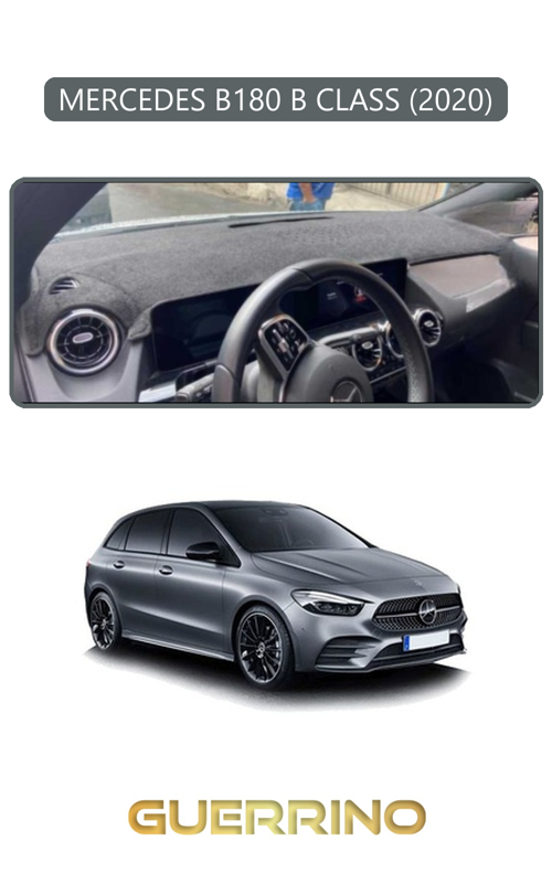Mercedes B180 B Class 2020Torpido Koruma Halısı Gri Kenar
