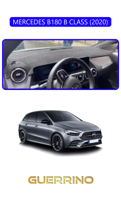 Mercedes B180 B Class 2020Torpido Koruma Halısı Mavi Kenar