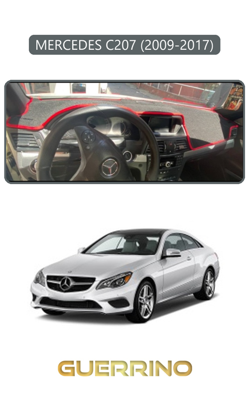 Mercedes C207 2009-2017Torpido Koruma Halısı Gri Kenar