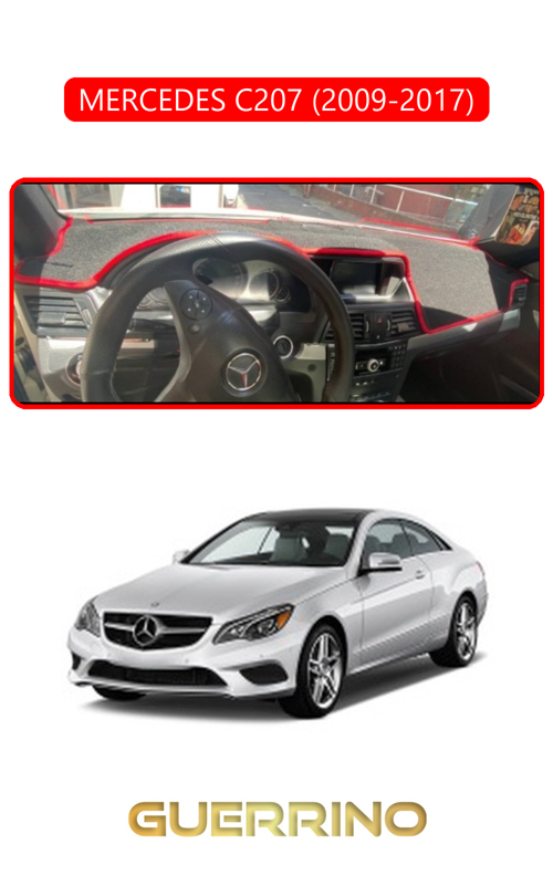 Mercedes C207 2009-2017Torpido Koruma Halısı Kırmızı Kenar