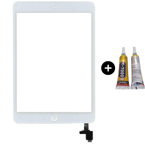 iPad Mini 2 A1489-A1490-A1491 Uyumlu HK Home Tuşlu Dokunmatik Beyaz + B7000