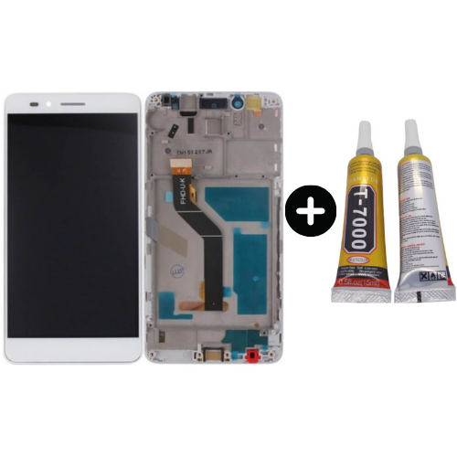TE Huawei Honor 5X Uyumlu Çıtalı Lcd Ekran Dokunmatik Beyaz + B7000
