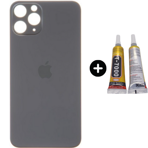 iPhone 11 Pro Uyumlu Arka Pil Batarya Kapak Siyah + B7000