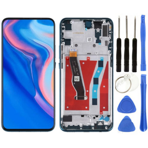 TE Huawei P Smart Z Uyumlu Çıtalı Servis Lcd Ekran Dokunmatilk Yeşil + Tamir Seti