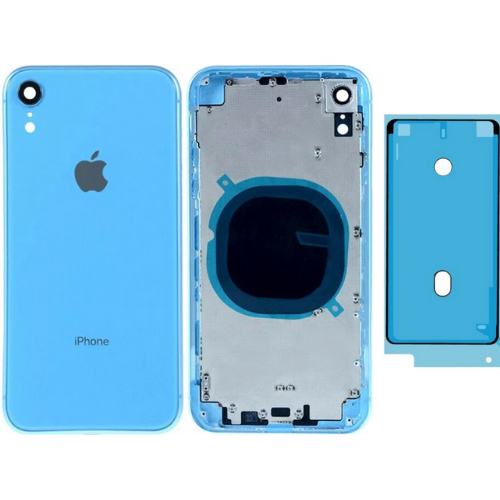 iPhone XR Uyumlu Boş Kasa Mavi + Sıvı Ve Toz Bandı