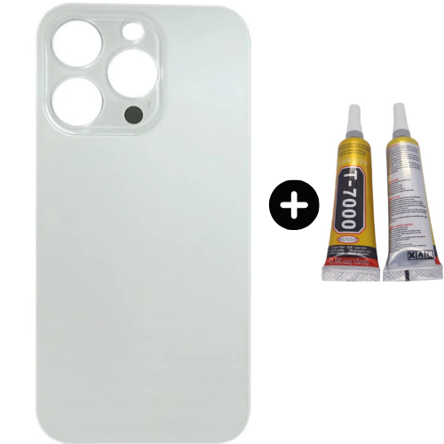 iPhone 14 Pro Uyumlu Arka Pil Batarya Kapak Beyaz + B7000