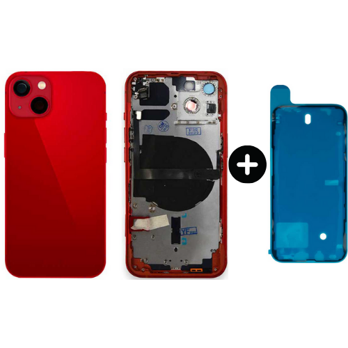 iPhone 13 Uyumlu Boş Kasa Kırmızı + Sıvı Ve Toz Bandı
