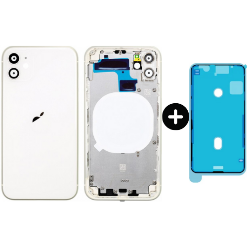  iPhone 11 Uyumlu Boş Kasa Beyaz + Sıvı Ve Toz Bandı