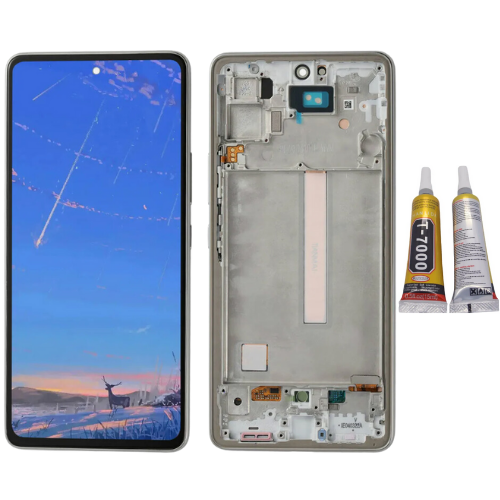 TE Samsung A53 5G A536F Uyumlu OLED Çıtalı Lcd Ekran Beyaz