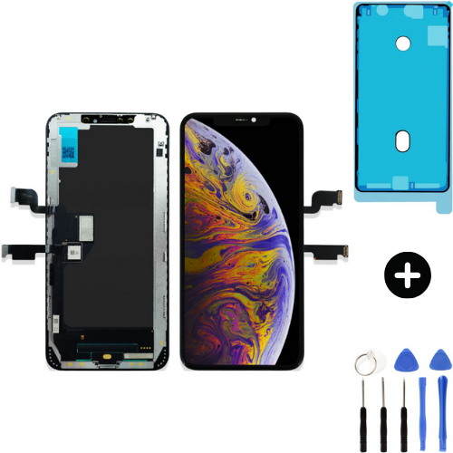 iPhone XS Max Uyumlu Cam Değişmiş Lcd Dokunmatik Ekran + Toz Bandı